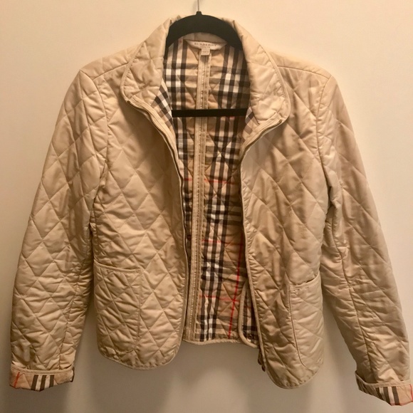 tan burberry jacket